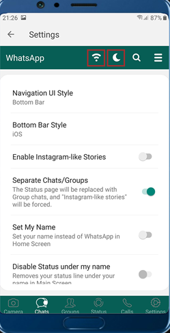 GB Whatsapp Pro Modes