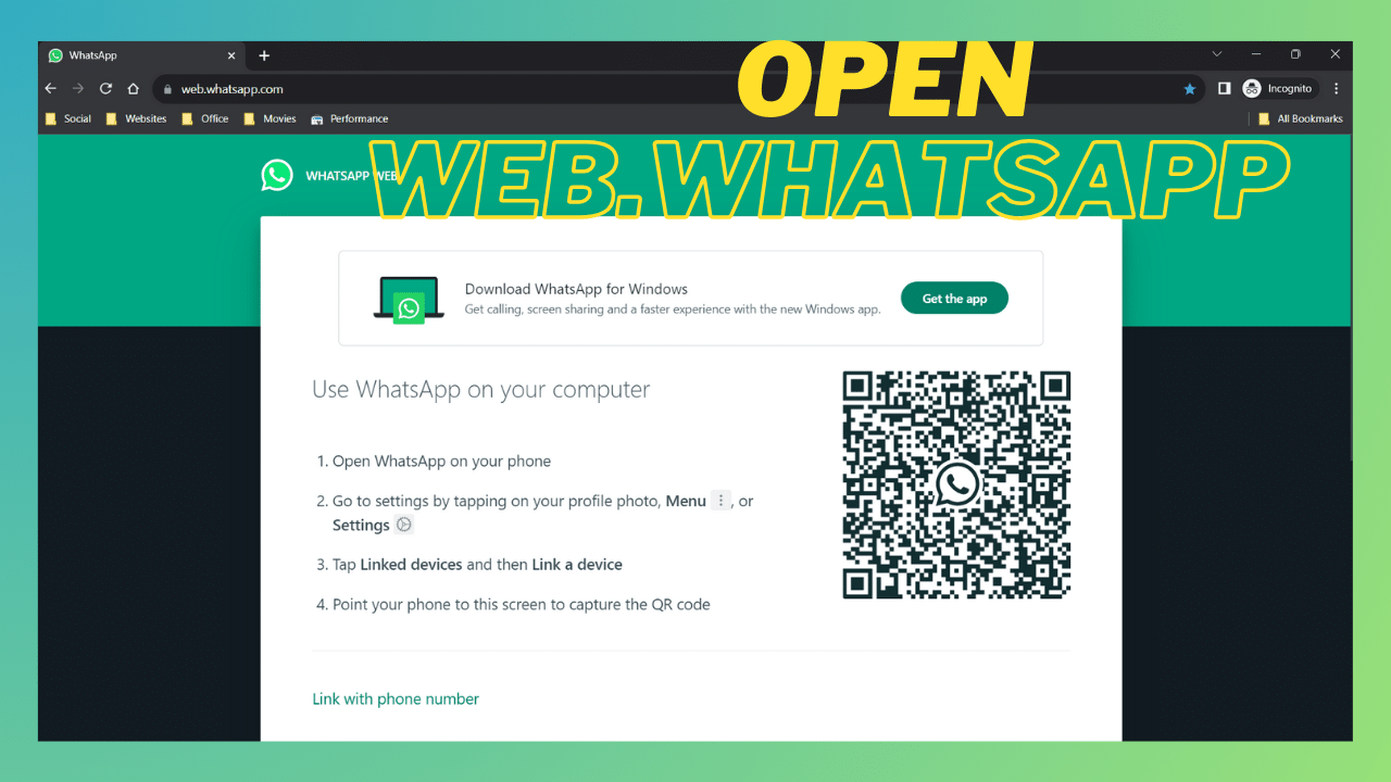 Open Web.WhatsApp.com