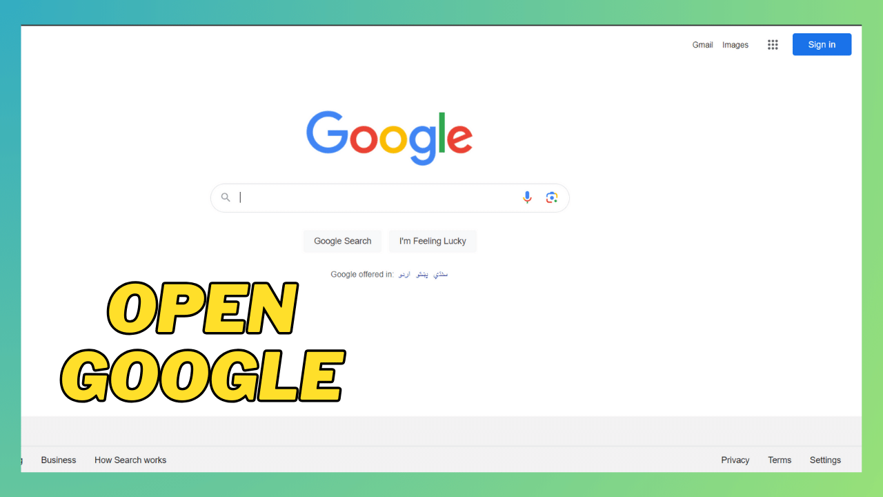 Open Google